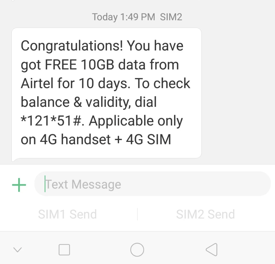Dial Number Get 10 Airtel Data